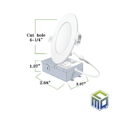 SLMR4 – Encastré DEL mince rond de 4 po